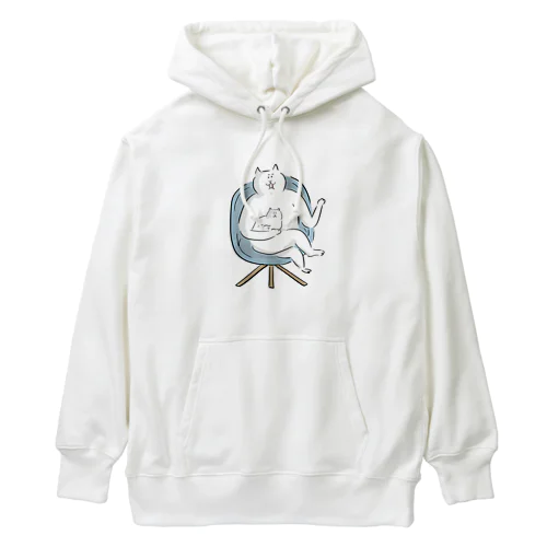 何かを熱弁する猫 Heavyweight Hoodie