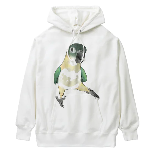 ご機嫌なズグロシロハラインコのカイ君【まめるりはことり】 Heavyweight Hoodie