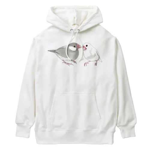 幸せ文鳥ちゃん【まめるりはことり】 Heavyweight Hoodie