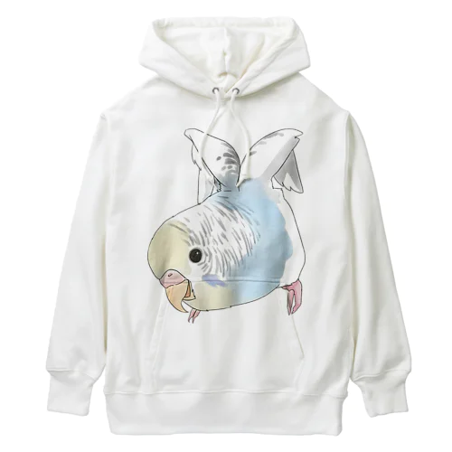 ご機嫌羽セキセイインコちゃん【まめるりはことり】 Heavyweight Hoodie