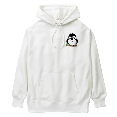 ワンポイント　ぶわっとな スズメがちゅん02 Heavyweight Hoodie