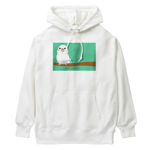 ポチャ白文鳥ちゃん　ワイド版 Heavyweight Hoodie