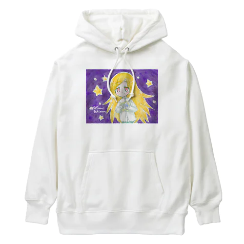 水色の星と少女 Heavyweight Hoodie