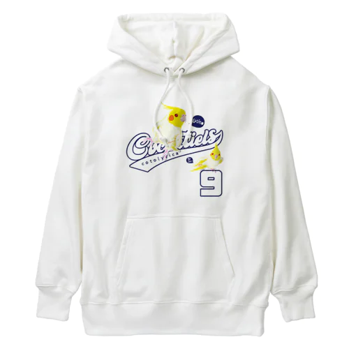 Cockatiels 9 ルチノー オカメインコ ルチノスケ カレッジ ロゴ 0535 スサー付 Heavyweight Hoodie