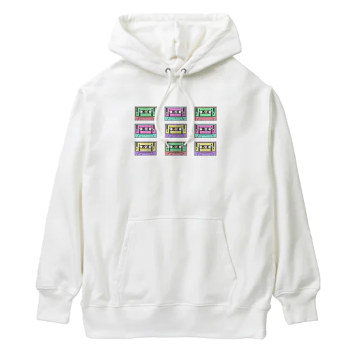 カセットと鉛筆　背景なし Heavyweight Hoodie