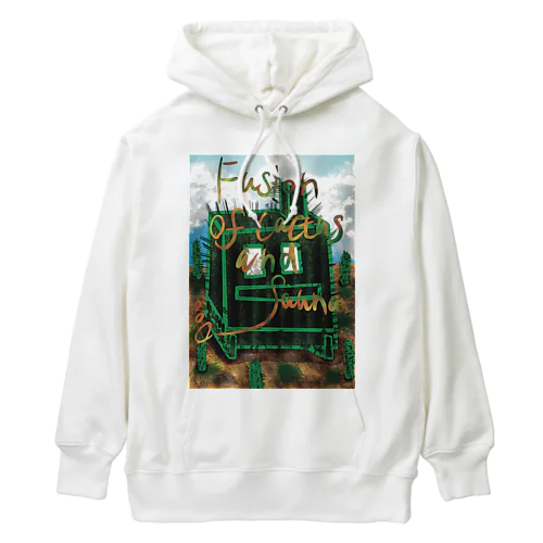 サボテンとサウナの融合 (Fusion of cactns and Sauna) Heavyweight Hoodie