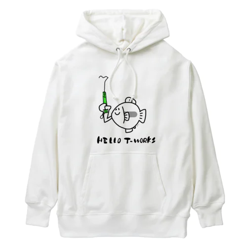 うでが生えたよ【黄緑】 Heavyweight Hoodie