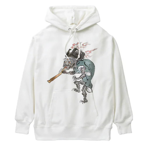 百鬼夜行絵巻 五徳の付喪神【絵巻物・妖怪・かわいい】 Heavyweight Hoodie