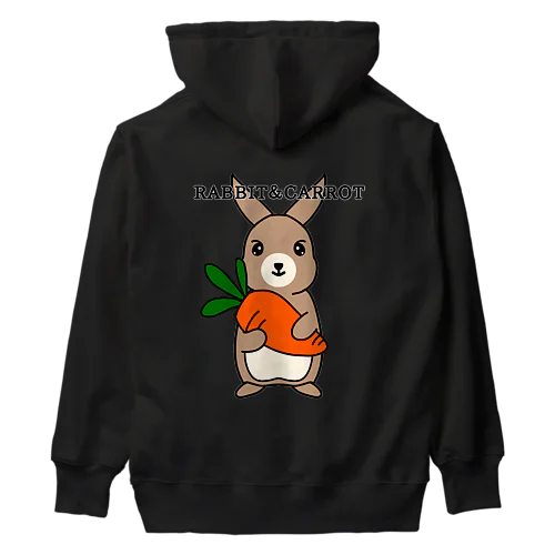 RABBIT＆CAROTTE(STAND UP) Heavyweight Hoodie