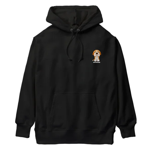 はにかみビーグル chibicco (白文字) Heavyweight Hoodie