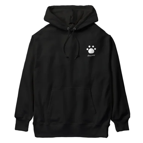 dog paw_white Heavyweight Hoodie