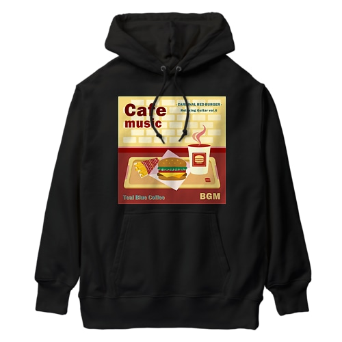 Cafe music - CARDINAL RED BURGER - Heavyweight Hoodie