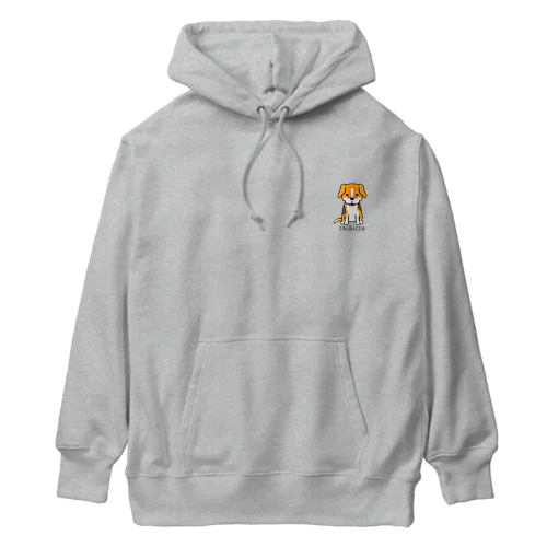 ぽっつんビーグル chibicco (黒文字) Heavyweight Hoodie