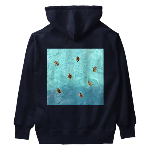 海を泳ぐチャイロチビゲンゴロウ Heavyweight Hoodie