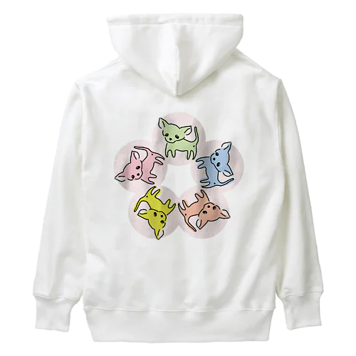 ゆるチワワ（フラワーサークル） Heavyweight Hoodie