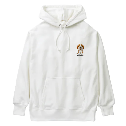 はにかみビーグル chibicco (黒文字) Heavyweight Hoodie