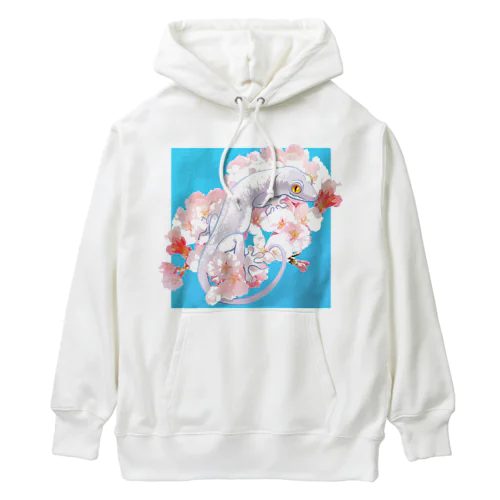 春待ち桜とニホンヤモリ Heavyweight Hoodie