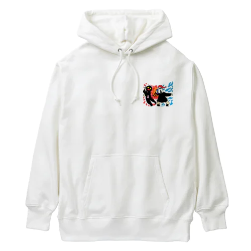 むてきんぐVS架空請求業者（熱い戦い）ヘビーウェイトパーカー Heavyweight Hoodie