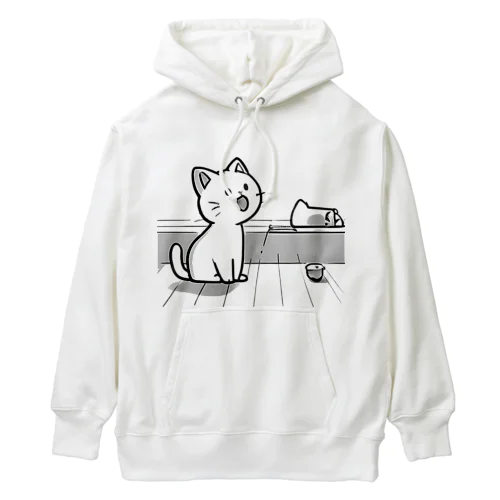 【ラインイラスト】うわぁ～にゃんこ Heavyweight Hoodie