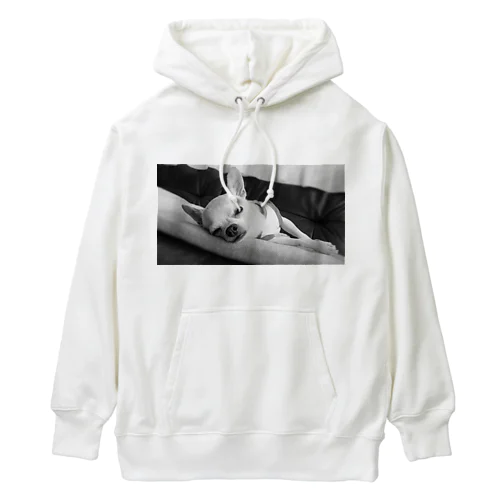 モノクロチワワ（アンニュイ2） Heavyweight Hoodie