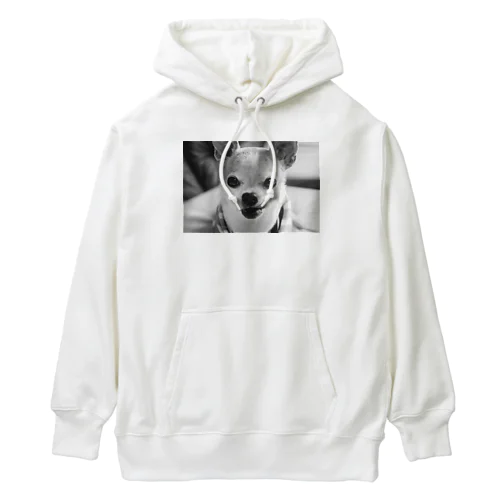 モノクロチワワ（ぺろんちょ） Heavyweight Hoodie