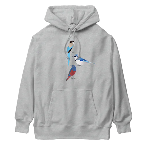 I love blue birds 5 アオカケス  Heavyweight Hoodie