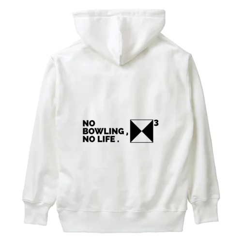 NO BOWLING , NO LIFE .　ブラック Heavyweight Hoodie