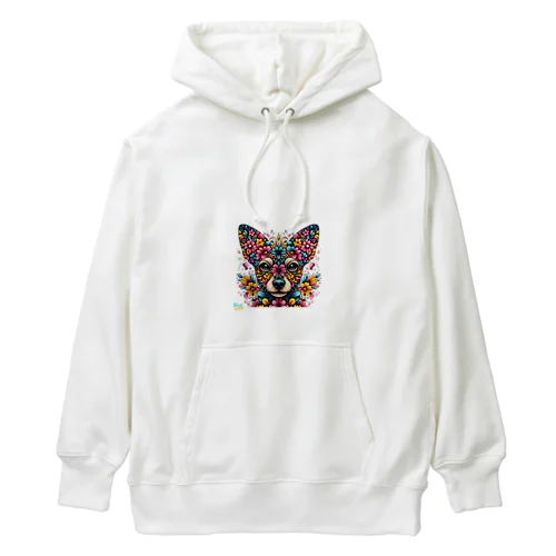 フラワードック（Flower Pattern Dog) Heavyweight Hoodie