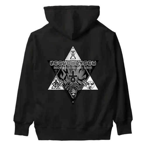 六芒星ネクロマンサー ブラックアンクリバース Heavyweight Hoodie