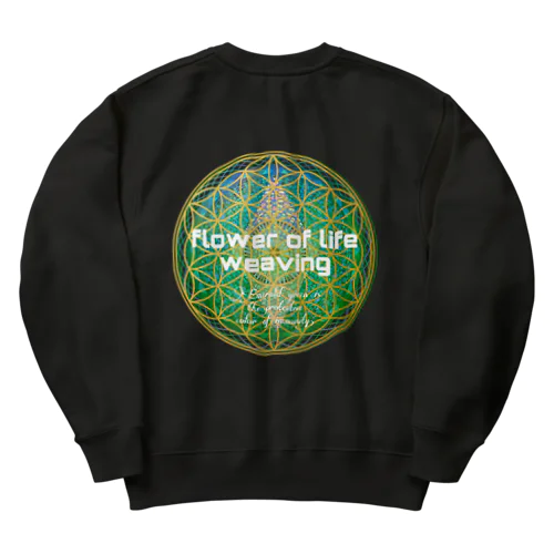 Flower of  Life waving  🌈LOGO version Heavyweight Crew Neck Sweatshirt