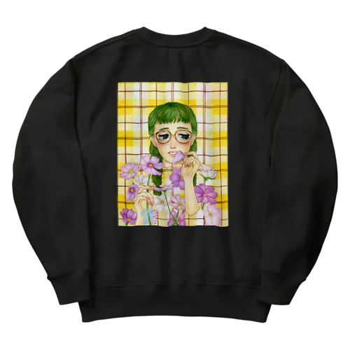 乙女心と秋の花 Heavyweight Crew Neck Sweatshirt