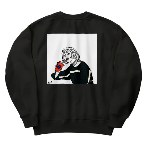 スウェットにスカーフの女の子 Heavyweight Crew Neck Sweatshirt