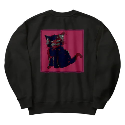 黒猫 Heavyweight Crew Neck Sweatshirt