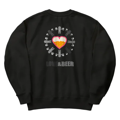 【バックプリント】LOVE & BEER Heavyweight Crew Neck Sweatshirt