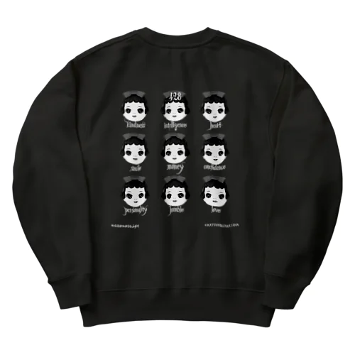 428アンチエイジングTシャツ/セルロイドミーコ後ろデザインタイプ Heavyweight Crew Neck Sweatshirt