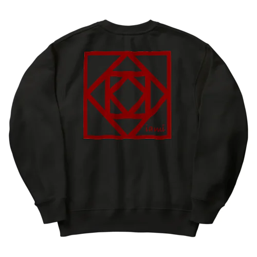 Rose （赤） Heavyweight Crew Neck Sweatshirt