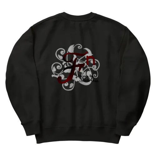 ℱⁿ（世界樹と黒フォント） 西園寺ナミ公式グッズ Heavyweight Crew Neck Sweatshirt