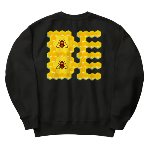 ハニカム構造(BEE） Heavyweight Crew Neck Sweatshirt