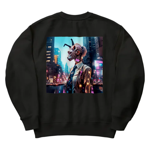 Cyberpunk giraffe Heavyweight Crew Neck Sweatshirt