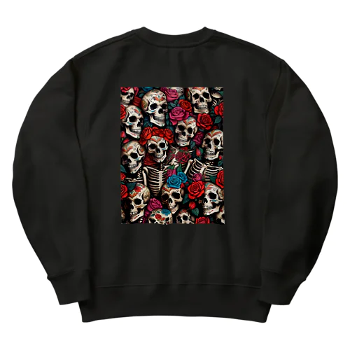 ドクロとばら Heavyweight Crew Neck Sweatshirt