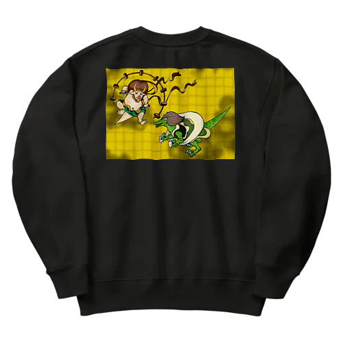 風神雷神図DINOSAUR Heavyweight Crew Neck Sweatshirt