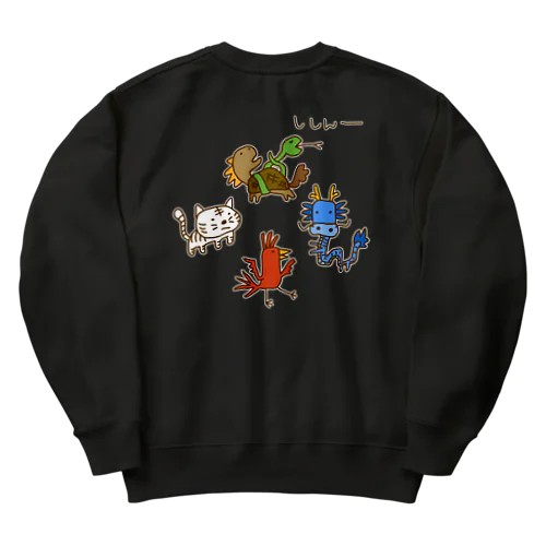 【バックプリント】画伯チックな四神 Heavyweight Crew Neck Sweatshirt