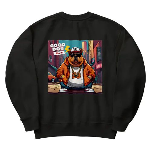 ストリートなワンちゃんがテーマ Heavyweight Crew Neck Sweatshirt