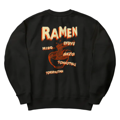 【バックプリント】ホラーデザインチックなラーメン Heavyweight Crew Neck Sweatshirt