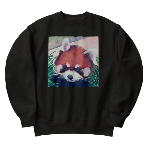 キリッとしたレッサーパンダ Heavyweight Crew Neck Sweatshirt