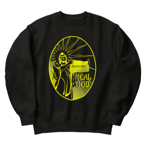 REAL GOD2h.t.(黄色) Heavyweight Crew Neck Sweatshirt