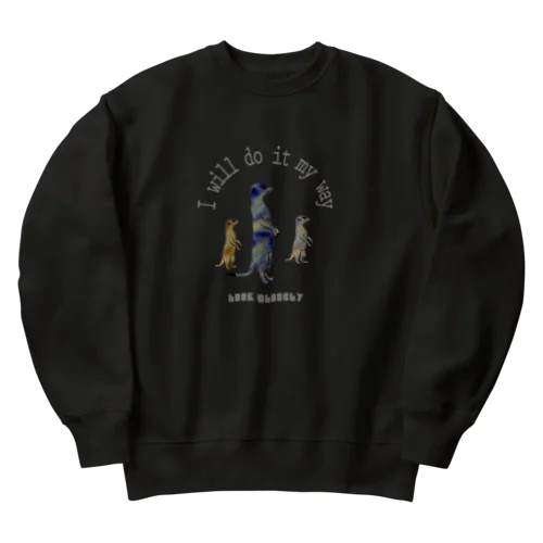 前をしっかり見ーやキャット Heavyweight Crew Neck Sweatshirt