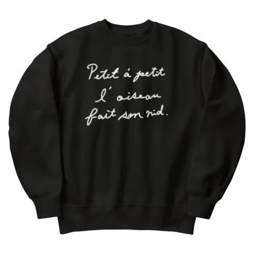 名言（フランス語） Heavyweight Crew Neck Sweatshirt