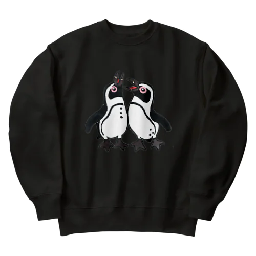 仲良く鳴き交わす🐧🐧 Heavyweight Crew Neck Sweatshirt