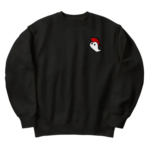 ヒャッハーって言いそうなおばけ ポイント Heavyweight Crew Neck Sweatshirt